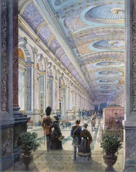 Utarbetad stationsinredning, 1883 (wc på papper)