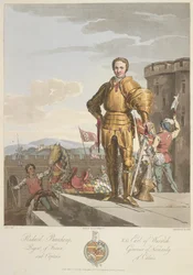Richard Beauchamp (1381-1439) Earl of Warwick, Anno 1439, illustration från 