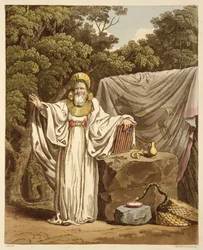 An Arch Druid in his Judicial Habit, graverad av Robert Havell (1769-1832) 1815 (akvatint)