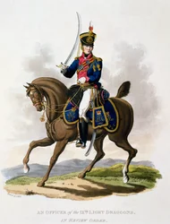 Uniform of an Officer of the 9th Light dragoons in Review Order, från 
