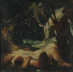 Studie för The Sleeping Wood Nymph, 1903-06