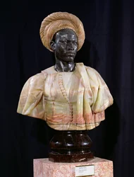 Byst av en sudanesisk man, 1857 (onyx och brons)