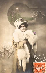 Gammalt vykort/Gott Nytt År/Hälsningar