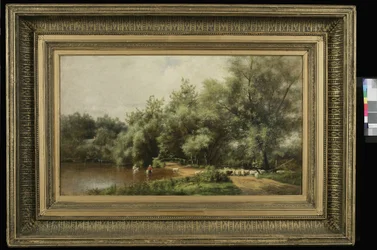 Fårtvätt på Long Island, 1874