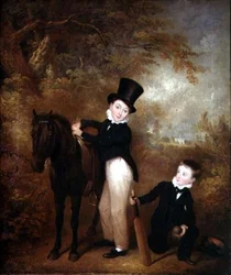 Porträtt av William och Charles Chadwick på Burley Lodge