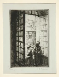 Ett fönster i det gamla Hôtel-Dieu