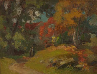 Vattenkvarn, höst (olja på duk)
