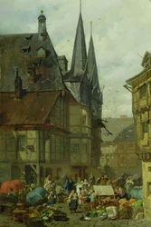 Marknaden i Wernigerode, 1861