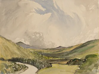 Stormy Morning, Graystoke, Cumbria (wc på papper)