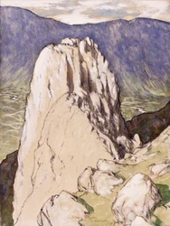 The Pillar Rock, 1928 (bläck, wc och gouache på papper)