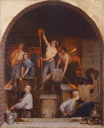 Inredning av en ugn, 1865