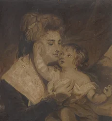 Lady Dashwood och hennes son, ca. 1785.