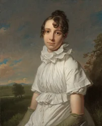 Porträtt av Emma Jane Hodges Emma Jane Hodges (1789-1868), Konstnärens dotter