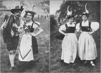 Typer av den tyrolska infödda dräkten, c1913