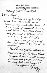 Brev till Charles Kent, skrivet från Gad