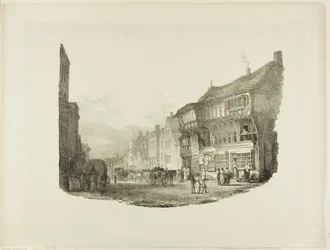 Bridge Street, Chester, från Lithographic Impressions of Sketches From Nature