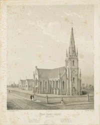 Burton-upon-Trent - Christ Church and Schools: gravyr, nd [1789-1850] (tryck)