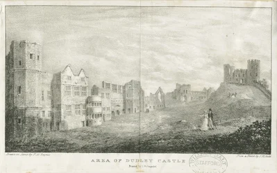 Dudley Castle - The Keep: litografi, nd [c 1825]