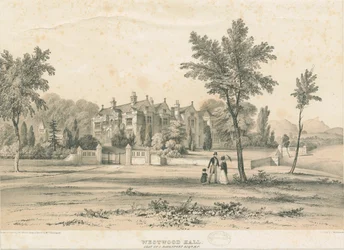 Westwood Hall: tonad litografi, nd [1832-1841]