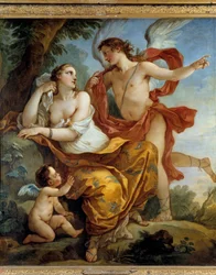 Calypso lyssna på råd från Love Painting av Charles Joseph Natoire (Charles-Joseph Natoire