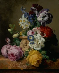 Stilleben av blommor
