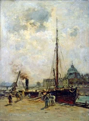 Utsikt över institutet (olja på duk) 1800-talet