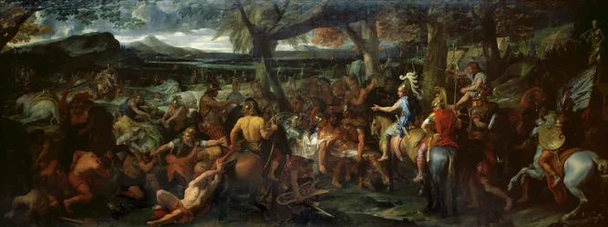Alexander och Porus, vid slaget vid Hydaspes, ca 1673 (olja på duk)