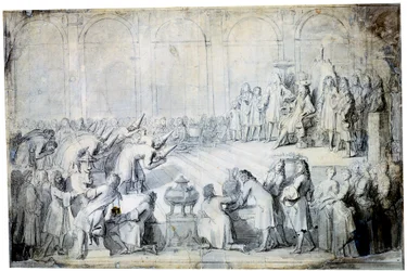 De siamesiska ambassadörerna inför kungen, 1686