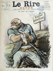 En hårig bakdel: Clemenceau, Trench cleaner. Omslag "" The Laughter"" från 1918-02-16