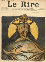 Karikatyr av familjen Rothschild, från omslaget till "Le Rire", 16 april 1898.
