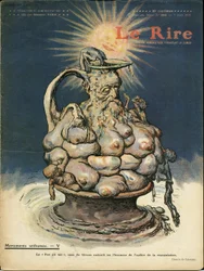 Illustration av Charles Leandre (1862-1934) för omslaget till Le Lire, 07/03/08 - Skulpturstaty, moderskap - Piot Edme (1828-1909)