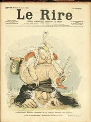 Illustration av Charles Leandre (1862-1934) för omslaget till Le Rire