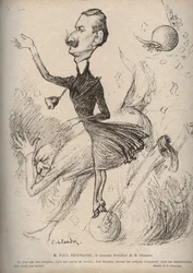 Paul Deschanel, den nya talmannen i huset - Tecknad av Charles Leandre (1862-1934) i "" The Rire""" 1898