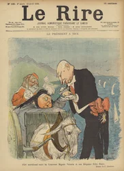 President Felix Faure och drottning Victoria, Illustration för Le Rire