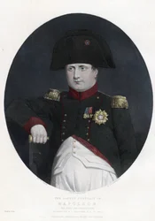 Senaste porträtt av Napoleon ombord på Bellerophon - Eastlake, Sir Charles Lock (1793-1865) - 1815 - Etsning, akvarell - 29,5x22,4 - Privat samling