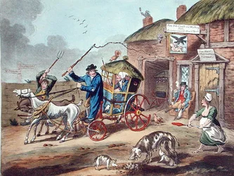 Posting in Ireland, publicerad av Hannah Humphrey 1805 (handfärgad etsning)
