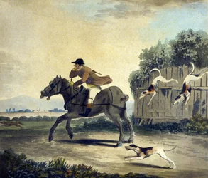 The Fore Horse of the Team, från The Pytchley Hunt, graverad av F.Dukes (1745-1812)
