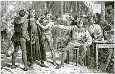 Lord Saye och Sele ställde inför Jack Cade, 1896.