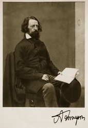 Alfred, Lord Tennyson, 28 september 1857 (sepiafoto)