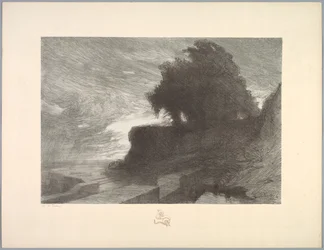 Landskapssvit: Landscape, Plate 4, Note, Snake, 1892-1893.