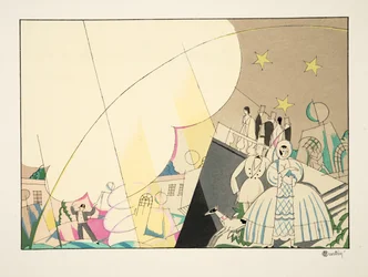 Fire, DArtifice, från Sports & Entertainment, pub. 1914 (stenciltryck)