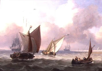 Dutch Pinks i en dyning utanför en brygga