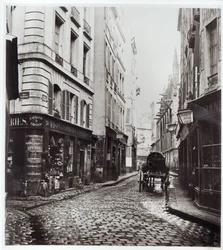 Rue Saint-Severin, från Rue de la Harpe, Paris, 1858-78