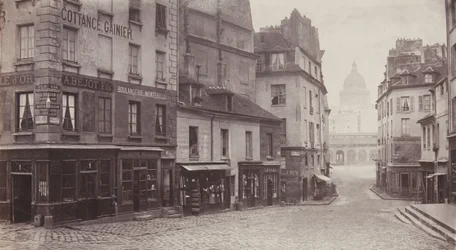 Rue du Haut-Pave Pantheon på avstånd, 1865-69.
