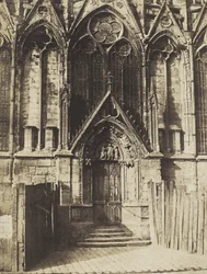 Den röda dörren, norra portalen i Notre-Damekatedralen, Paris