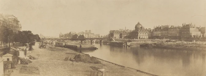 Seinen från Pont du Carrousel med utsikt mot Notre Dame, 1853.