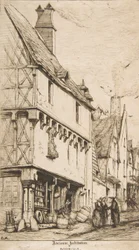 Ett gammalt hus, eller musikerns hus, Bourges, 1860.