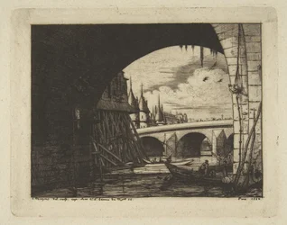Valvgång, Pont Notre-Dame, Paris, ur ”Etsningar från Paris”