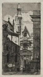 Etsningar av Paris: Church of St. Stephen of the Mount