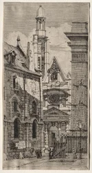 Etsningar av Paris: Church of St. Stephen of the Mount